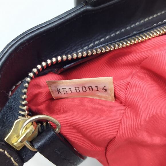 Dooney & Bourke Black Canvas Leather Trim Double Handle Mini Tote Shoulder Bag - Picture 12 of 16